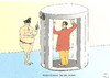 Cartoon: strip scanner - Nacktscanner (small) by Erwin Pischel tagged strip,scanner,nacktscanner,body,körperscanner,airport,security,flughafen,sicherheit,kontrolle,pischel