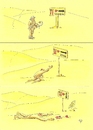 Cartoon: Wüstendrama (small) by Erwin Pischel tagged wüste,durst,verdursten,wasser,piktogramm,gastronomie,restaurant,getränk,pischel