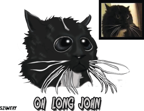 Cartoon: oh long john cat (medium) by sziwery tagged long,john