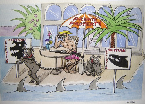Cartoon: Mafia on vacation (medium) by caknuta-chajanka tagged summer,holidays,gangster