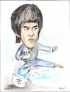 Cartoon: BRUCE LEE (small) by ANDRZEJ PACULT tagged bruce,lee,kung,fu,martial,arts,sport