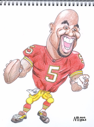 Cartoon: Donovan McNabb Caricature (medium) by PaulN420 tagged donovan,mcnabb,caricature,nfl,redskins,eagles,football