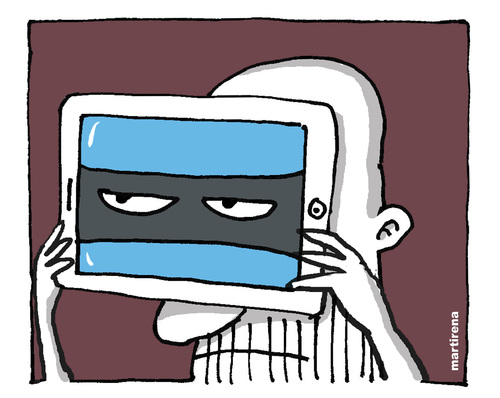 Cartoon: Ciber Attack (medium) by martirena tagged cyber,attakc,identity