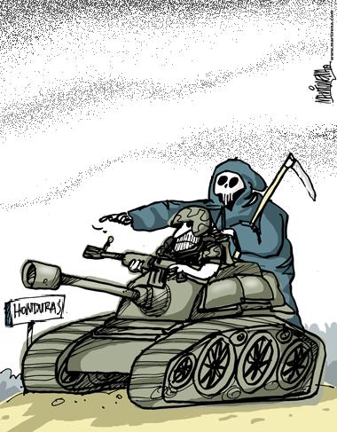 Cartoon: Golpe en Honduras (medium) by martirena tagged golpe,en,honduras