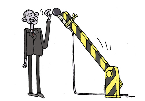 Cartoon: Obama Immigration Policy (medium) by martirena tagged obama,immigration,policy
