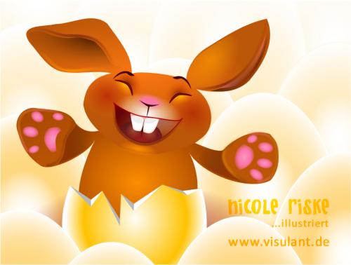 Cartoon: Happy Easter (medium) by miralolle tagged ostern,easter,hase,bunny,ei,egg,eier,eggs,
