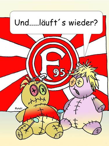 Cartoon: Fortuna Düsseldorf (medium) by wista tagged fortuna,düsseldorf,fussball,bundesliga,sieg,bielefeld,niederlage,gewinn,meister,meisterschaft,95,ball,ballsport,aufstieg,abstieg,voodoo,zauber,hilfe