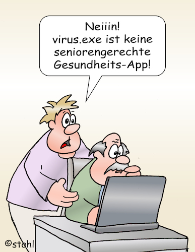 Cartoon: Gesundheits-App (medium) by wista tagged app,gesundheit,krankheit,behandlung,therapie,down,load,health,senioren,virus,viren,infektion,computer,handy,tablet,ipad,apps,appstore,hochladen,exe,ausführen,programm,programme,ältere,menschen,software,anwendung,app,gesundheit,krankheit,behandlung,therapie,down,load,health,senioren,virus,viren,infektion,computer,handy,tablet,ipad,apps,appstore,hochladen,exe,ausführen,programm,programme,ältere,menschen,software,anwendung