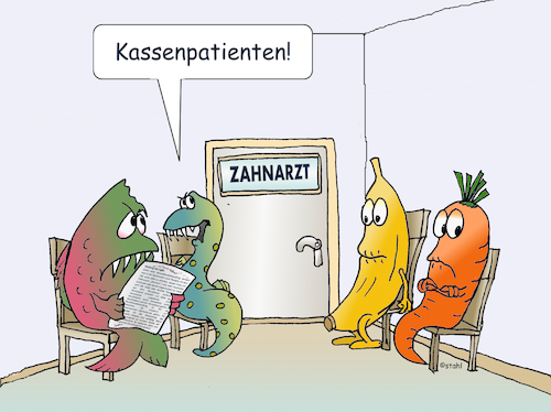 Cartoon: Kassenpatienten (medium) by wista tagged arzt,zahnarzt,medizin,mediziner,zahnmediziner,krankenkasse,kasse,patient,kassenpatient,kassenpatienten,privatpatient,privatversicherung,versicherung,krankenversicherung,nachteil,vorteil,rezept,erstattung,behandlung,chefarzt,krankenzimmer,einzelzimmer,krankenhaus,spezialbehandlung,gebiss,zahnbehandlung,prothese,implantation,zahnimplantation,implantat,implantate,kieferchirurgie,chirurg,chirurgie