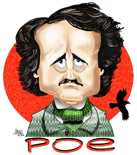 Cartoon: Edgar Allan Poe (medium) by Mario Lacroix tagged poe,writer