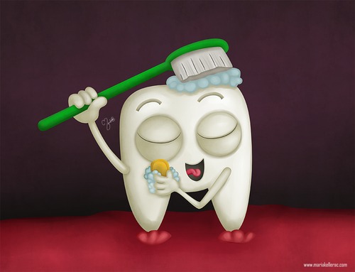 Cartoon: Dental Hygiene (medium) by kellerac tagged dental,teeth,tooth,cartoon,hygiene,kids,funny,character