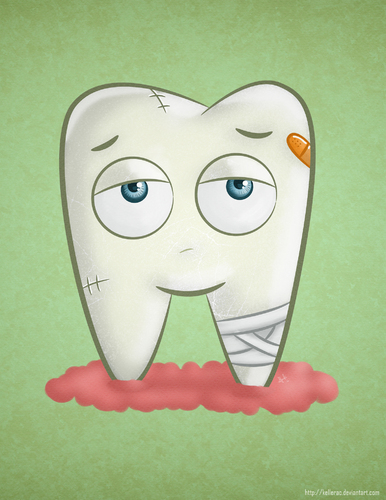 Cartoon: Sick Tooth (medium) by kellerac tagged dentist,health,kellerac,keller,maria,tooth,sick,cartoon
