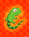 Cartoon: A random Iguana (small) by kellerac tagged iguana,cartoon,caricatura,vector,maria,keller,kellerac,animal,nature