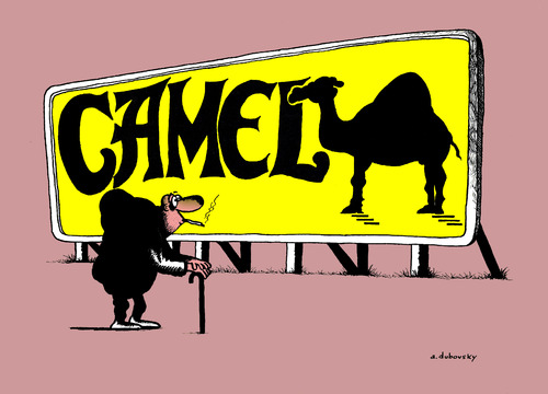Cartoon: Camel (medium) by Dubovsky Alexander tagged camel,reclame,cigarettes,smokie