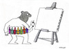 Cartoon: artistterrorist (small) by Dubovsky Alexander tagged terrorist,artist,creativity