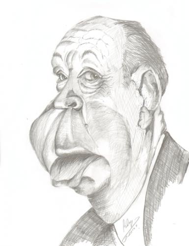 Cartoon: Alfred Hitchcock (medium) by cabap tagged caricature