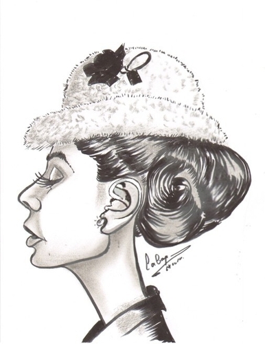 Cartoon: Audrey Hepburn (medium) by cabap tagged caricature