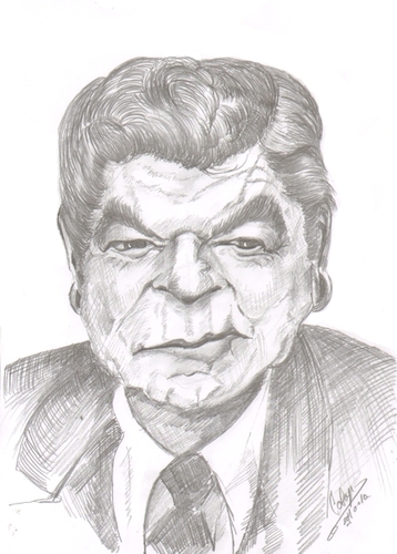 Cartoon: Claude Akins (medium) by cabap tagged caricature