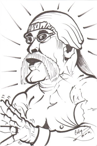 Cartoon: Hulk Hogan (medium) by cabap tagged caricature