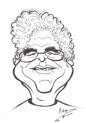 Cartoon: Itzhak Perlman (medium) by cabap tagged caricature