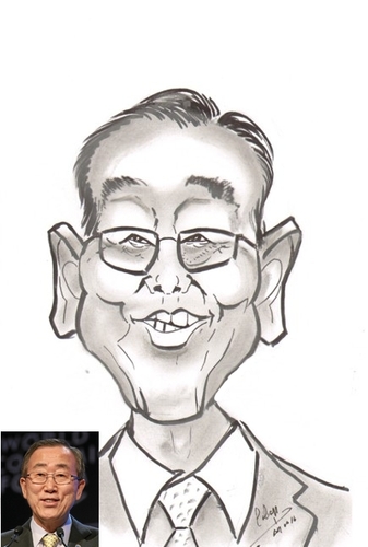 Cartoon: Ki-moon Ban (medium) by cabap tagged caricature