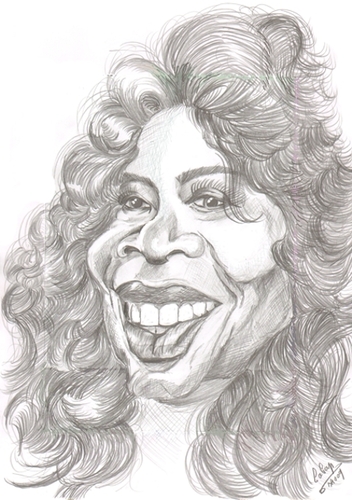 Cartoon: Oprah Winfrey (medium) by cabap tagged caricature