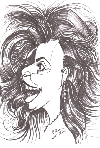 Cartoon: Sandra Bullock (medium) by cabap tagged caricature