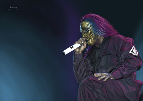 Cartoon: Slipknot (medium) by szomorab tagged corey,taylor,slipknot,heavy,trash,metal,music,live,concert