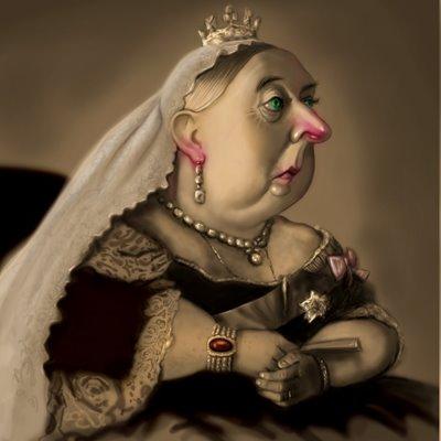 Cartoon: Queen Victoria (medium) by tobo tagged caricature