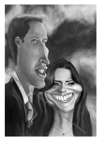 Cartoon: William and Kate (medium) by PlainYogurt tagged caricature,royal