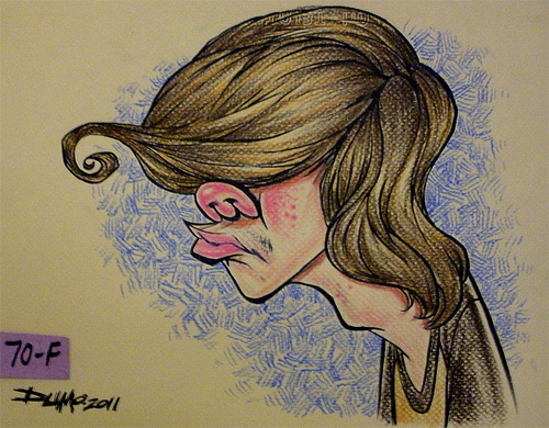 Cartoon: fellow artist sean evans (medium) by dumo tagged artist,color,caricature