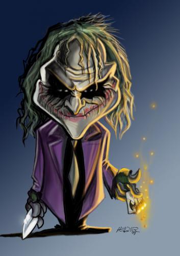 Cartoon: Joker (medium) by Hellder Gonzales tagged joker,batman,cartoon,caricature,speed,painting,animated