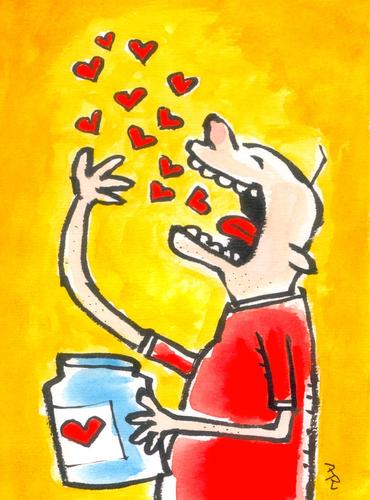 Cartoon: hearts (medium) by ari tagged herz,heart,valentinstag,valentinesday,liebe,love,romantik,verliebt