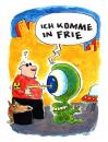 Cartoon: Ich komme (small) by ari tagged visitor