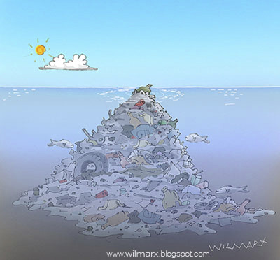 Cartoon: A ponta do iceberg (medium) by Wilmarx tagged island,desert,global,nature