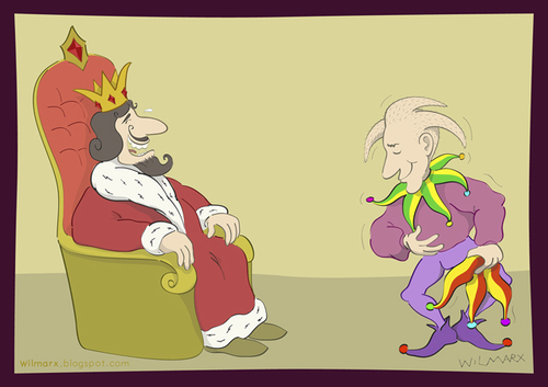 Cartoon: Jester revelation (medium) by Wilmarx tagged jester,personage,humor