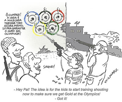 Cartoon: Tiro livre (medium) by Wilmarx tagged olimpiadas,violencia