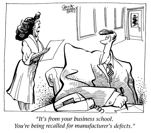 Cartoon: Business School (medium) by carol-simpson tagged university,college,business,school,economic,crisis