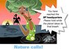 Cartoon: Nature Calls (small) by carol-simpson tagged environment,bp,pollution,gulf,of,mexico,nature