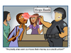 Cartoon: Thinking about leaving your bank (small) by carol-simpson tagged banks cops police credit unions wall street