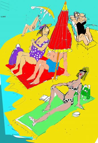 Cartoon: beach (medium) by Miro tagged beach,summer