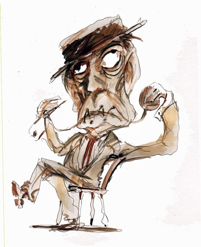 Cartoon: Buster  Keaton (medium) by Miro tagged buster,keaton