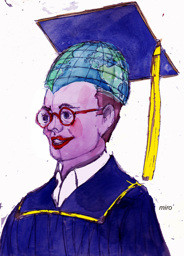 Cartoon: education (medium) by Miro tagged education