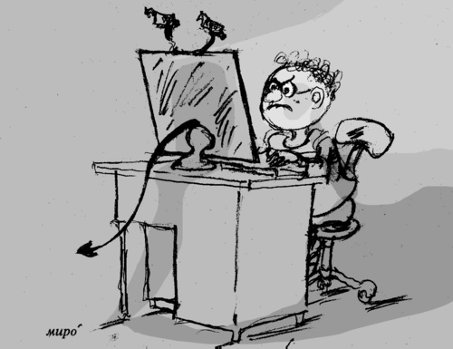 Cartoon: internet (medium) by Miro tagged internet