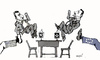 Cartoon: negotiations (small) by Miro tagged negotions