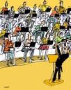 Cartoon: press orchestra (small) by Miro tagged press,orchestra