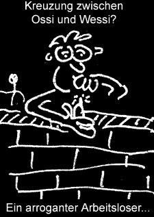 Cartoon: Ossi und Wessi (medium) by Newbridge tagged ossi,wessi,arbeitslos,kreuzung
