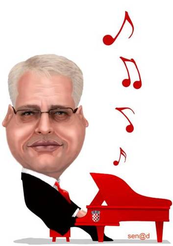 Cartoon: Ivo Josipovic (medium) by Senad tagged senad,nadarevic,ivo,josipovic,bosnia,bosna,croatia,karikatura,cartoon