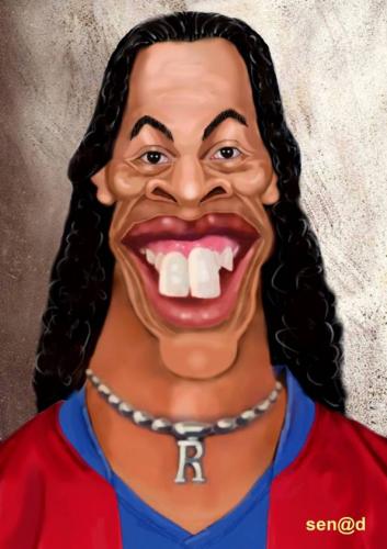 Cartoon: Ronaldinho (medium) by Senad tagged ronaldinho,senad,nadarevic,bosnia,bosna,karikatura