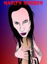 Cartoon: Marilyn Manson (small) by Senad tagged marilyn,manson,senad,nadarevic,bosnia,bosna,karikatura